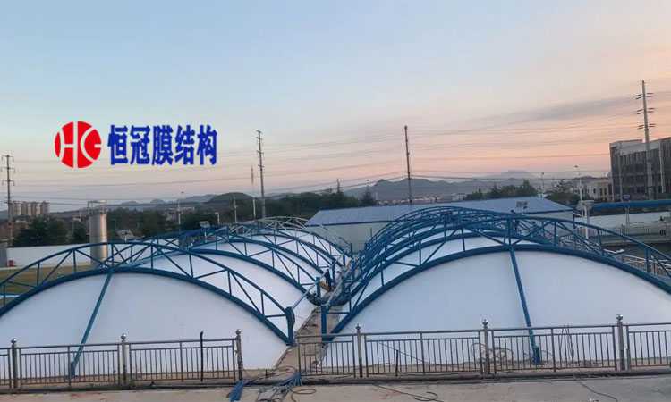 江苏某纸业工厂污水池膜加盖密封收集工