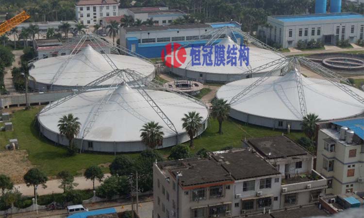 广西某污水处理厂加盖膜结构工程