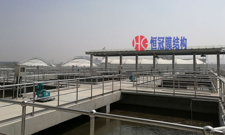 青岛某污水处理厂加盖膜结构工程